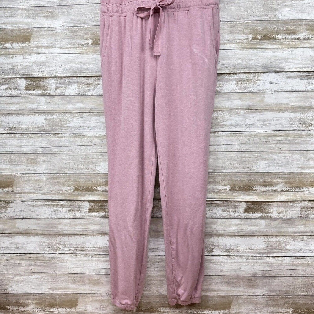 Daily‎ Ritual Women's Jumpsuit Large Supersoft Terry Sleeveless Scoopneck Pink - Picture 4 of 14